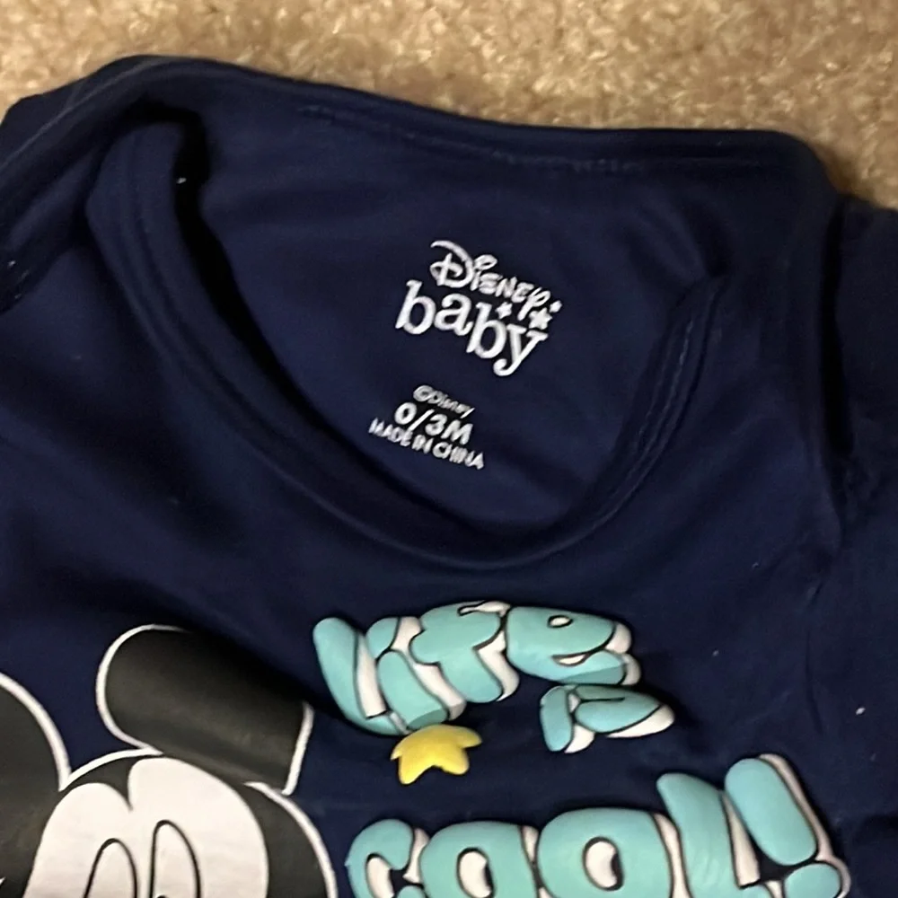 0-3M DISNEY Mickey Mouse (set of 3) Onesie